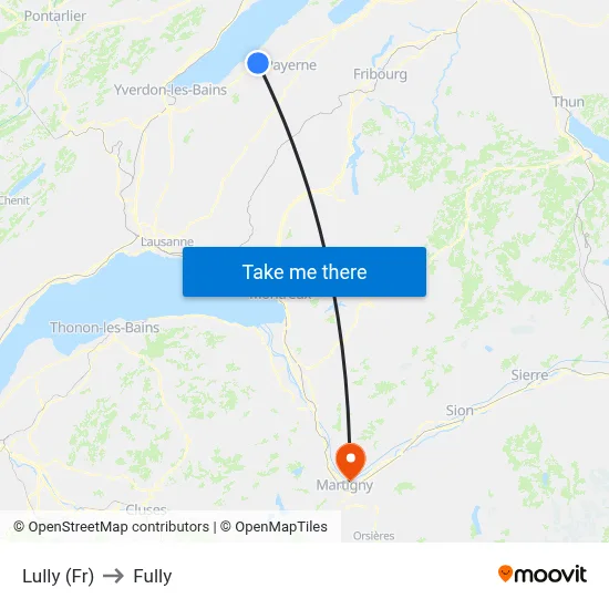 Lully (Fr) to Fully map