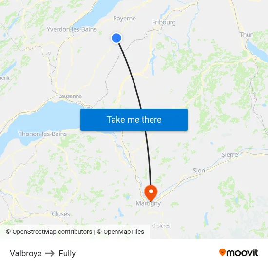 Valbroye to Fully map