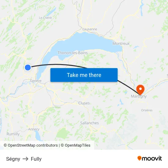 Ségny to Fully map