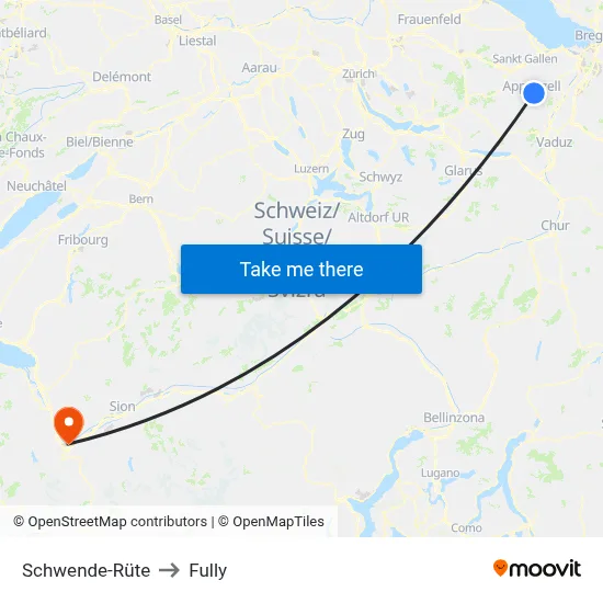 Schwende-Rüte to Fully map