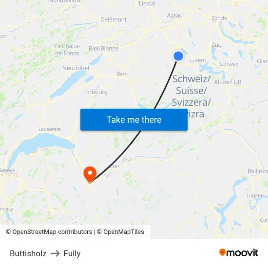 Buttisholz to Fully map
