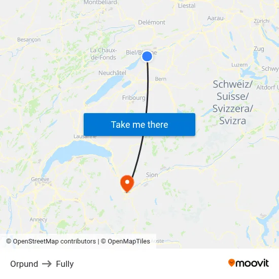 Orpund to Fully map