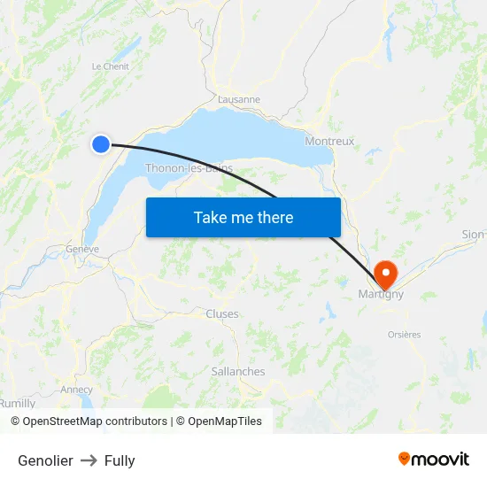 Genolier to Fully map