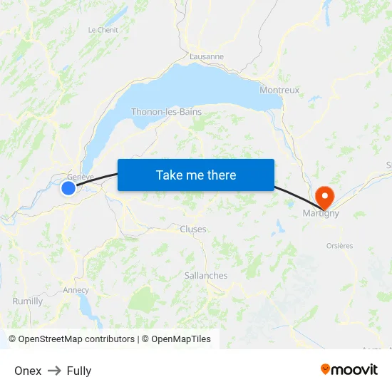 Onex to Fully map