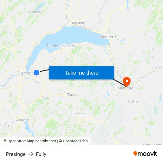 Presinge to Fully map