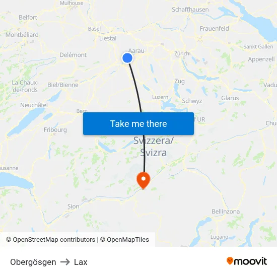 Obergösgen to Lax map