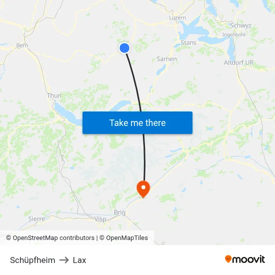 Schüpfheim to Lax map