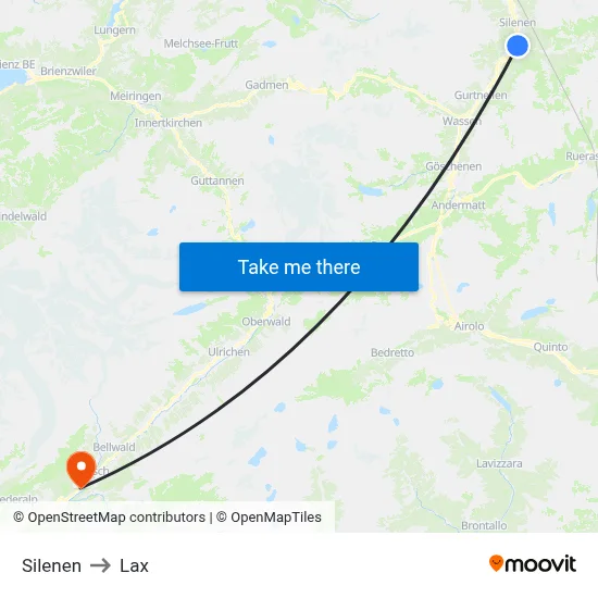 Silenen to Lax map