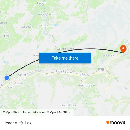 Icogne to Lax map