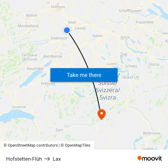 Hofstetten-Flüh to Lax map