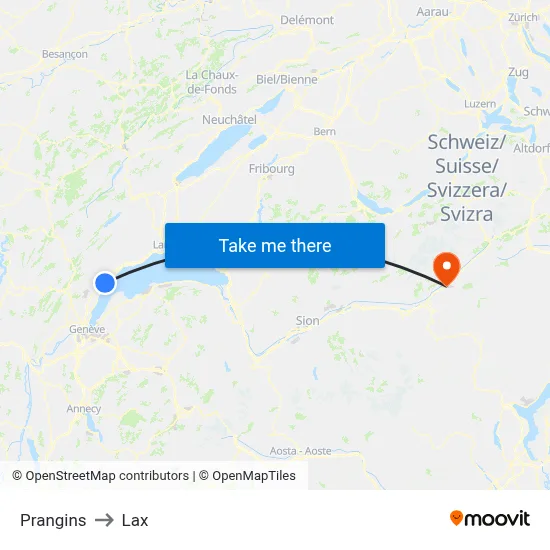Prangins to Lax map