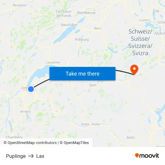 Puplinge to Lax map
