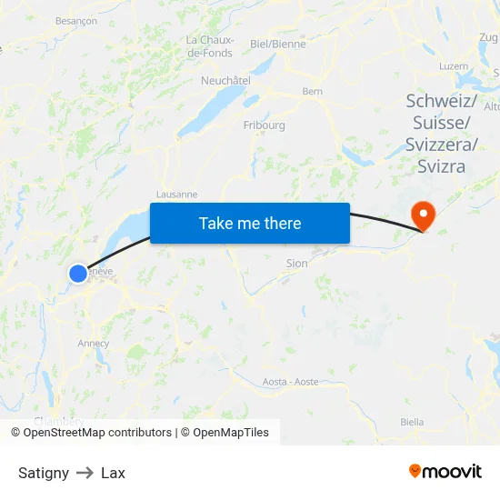 Satigny to Lax map