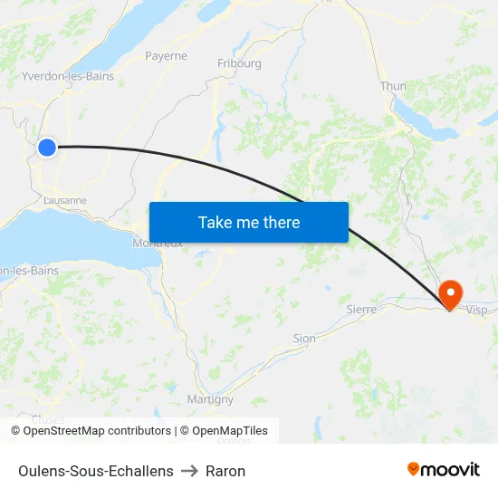 Oulens-Sous-Echallens to Raron map