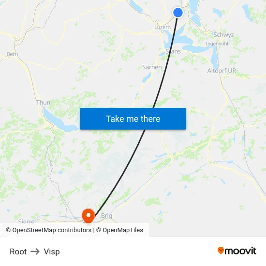 Root to Visp map