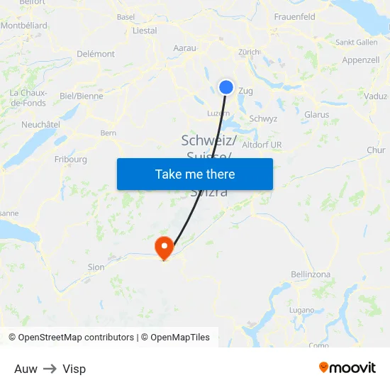 Auw to Visp map