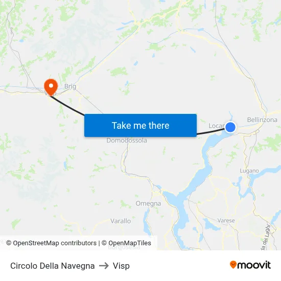 Circolo Della Navegna to Visp map