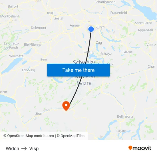 Widen to Visp map