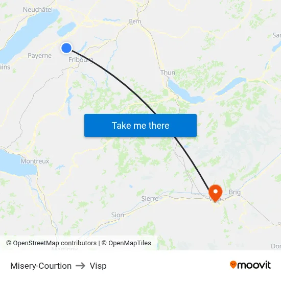 Misery-Courtion to Visp map