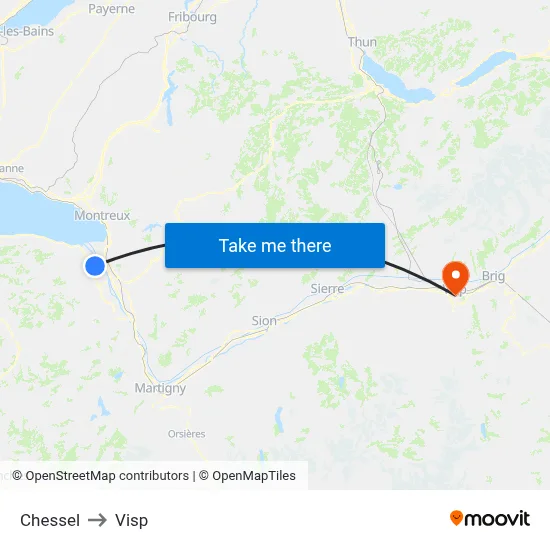 Chessel to Visp map