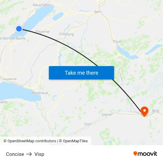 Concise to Visp map
