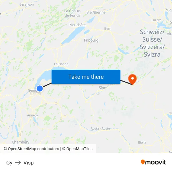 Gy to Visp map