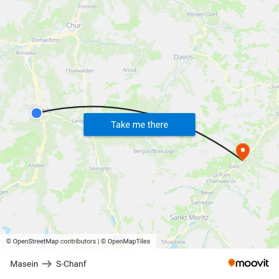 Masein to S-Chanf map