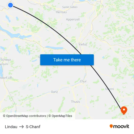 Lindau to S-Chanf map
