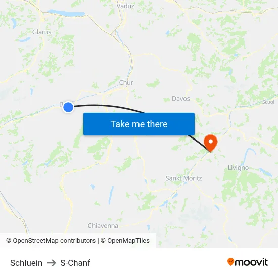 Schluein to S-Chanf map