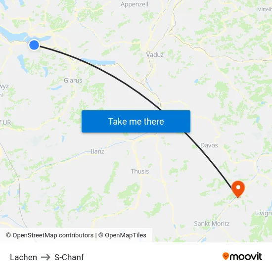 Lachen to S-Chanf map