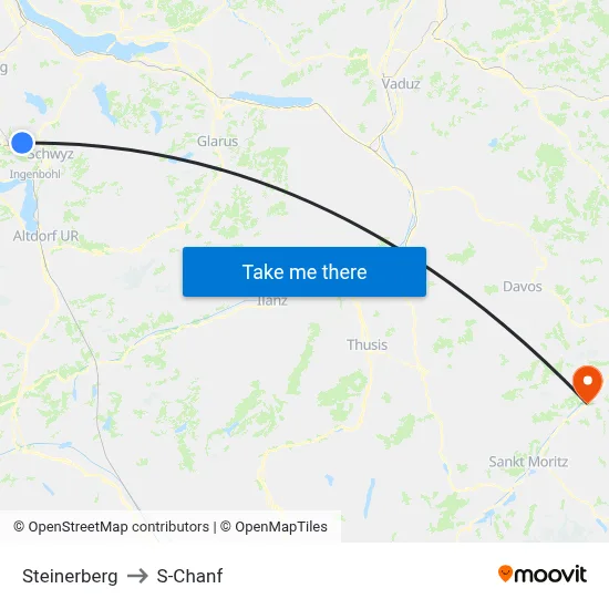 Steinerberg to S-Chanf map