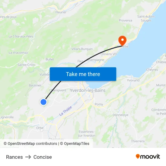 Rances to Concise map