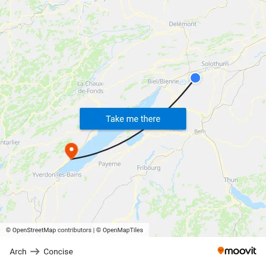 Arch to Concise map