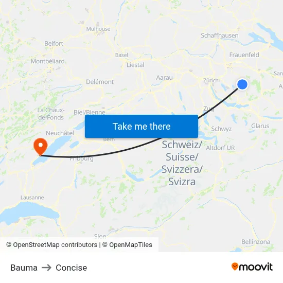 Bauma to Concise map