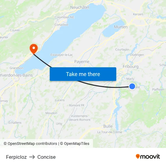Ferpicloz to Concise map