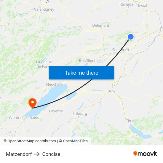 Matzendorf to Concise map