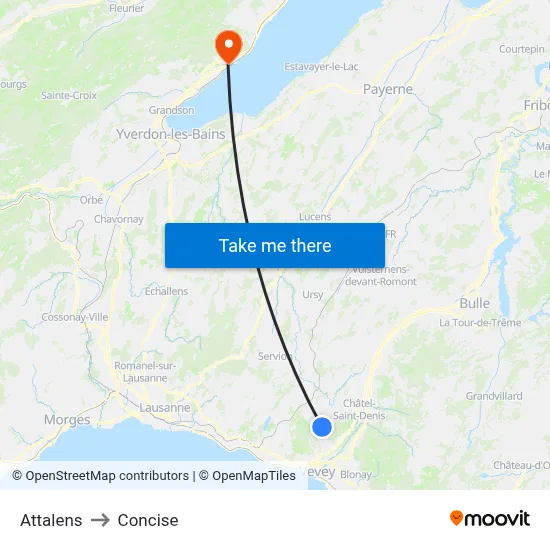 Attalens to Concise map