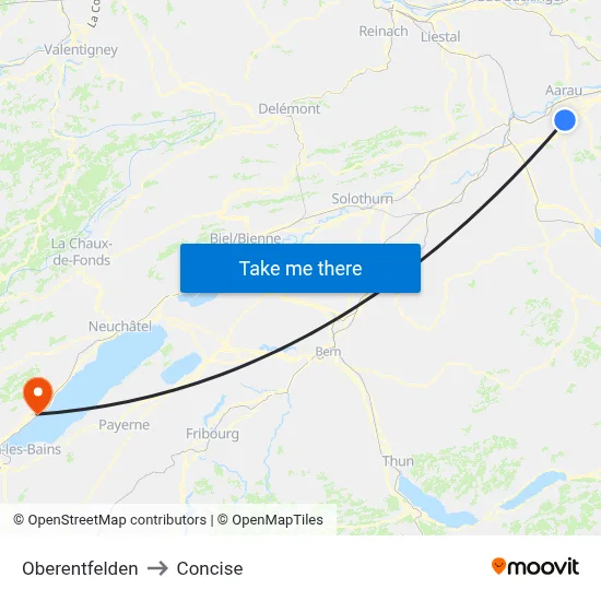 Oberentfelden to Concise map