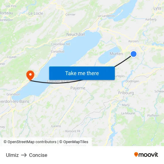 Ulmiz to Concise map