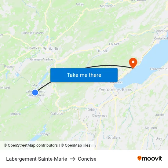 Labergement-Sainte-Marie to Concise map