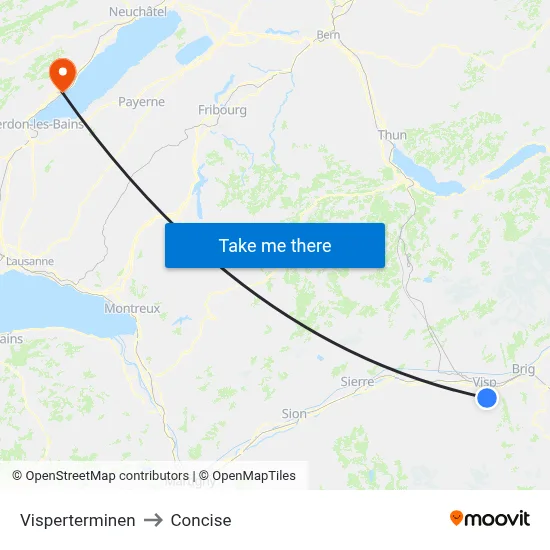 Visperterminen to Concise map