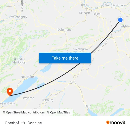 Oberhof to Concise map