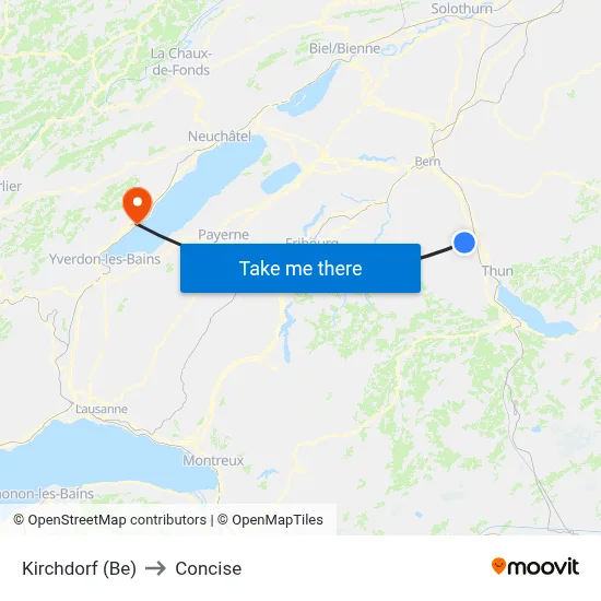 Kirchdorf (Be) to Concise map