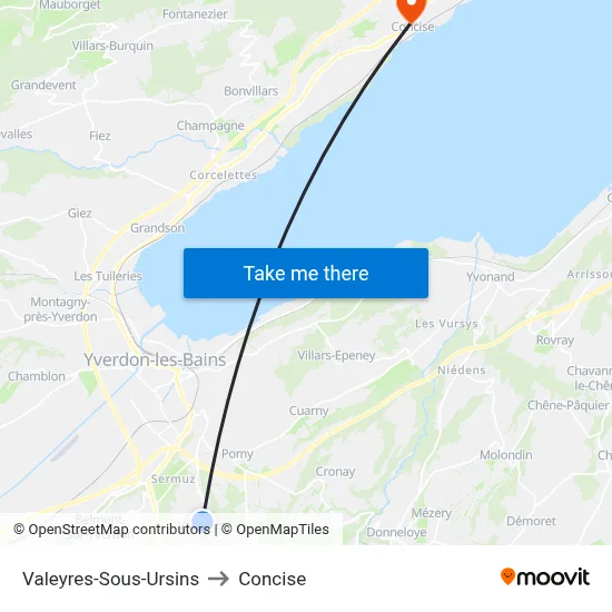 Valeyres-Sous-Ursins to Concise map