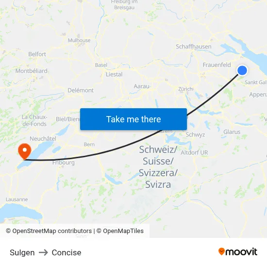 Sulgen to Concise map