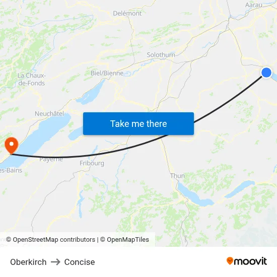Oberkirch to Concise map