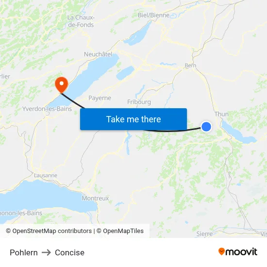 Pohlern to Concise map