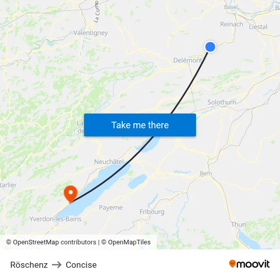 Röschenz to Concise map
