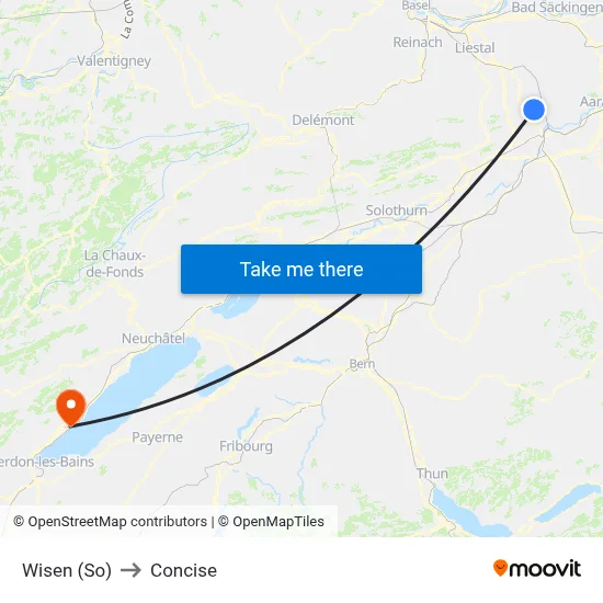 Wisen (So) to Concise map