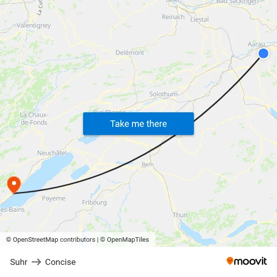 Suhr to Concise map